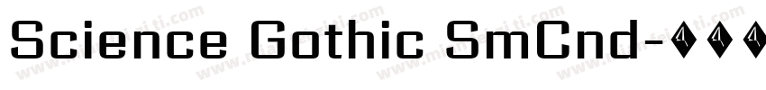 Science Gothic SmCnd字体转换